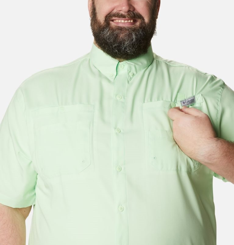 Men's Columbia PFG Tamiami II Short Sleeve Shirts Green | Plus Size CA-A30L5